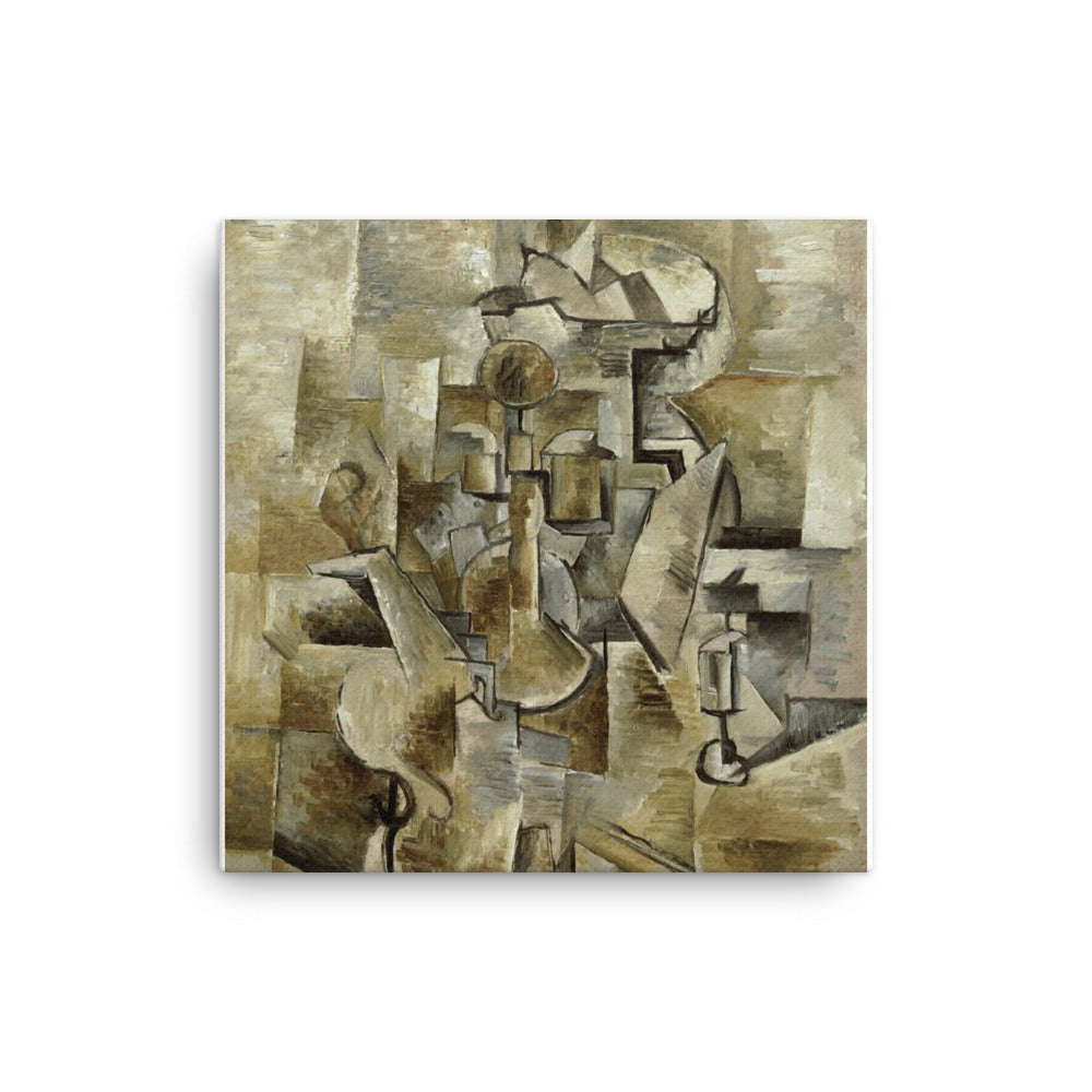 Violin and Candlestick Canvas - Art by Georges Braque